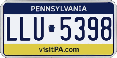 PA license plate LLU5398