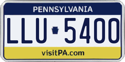 PA license plate LLU5400