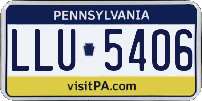 PA license plate LLU5406