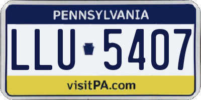 PA license plate LLU5407