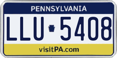 PA license plate LLU5408