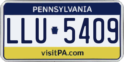 PA license plate LLU5409