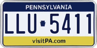 PA license plate LLU5411