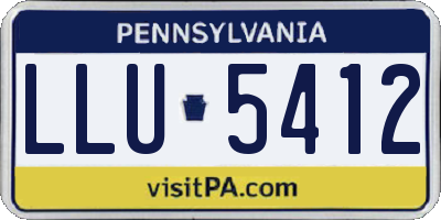 PA license plate LLU5412