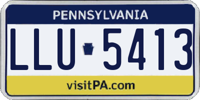 PA license plate LLU5413