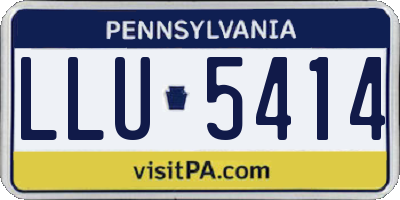 PA license plate LLU5414