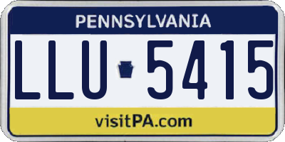 PA license plate LLU5415