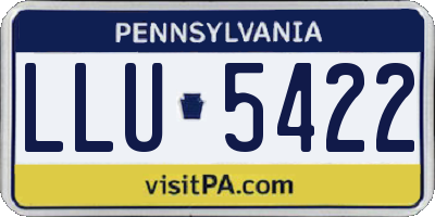 PA license plate LLU5422
