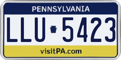PA license plate LLU5423