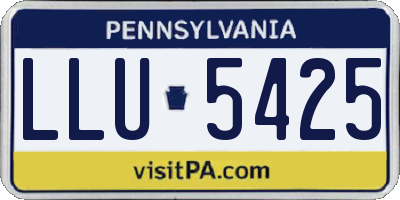 PA license plate LLU5425