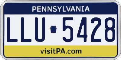 PA license plate LLU5428