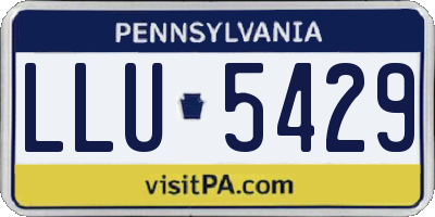 PA license plate LLU5429