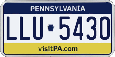 PA license plate LLU5430