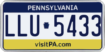 PA license plate LLU5433