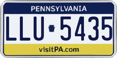 PA license plate LLU5435
