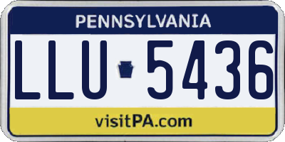 PA license plate LLU5436