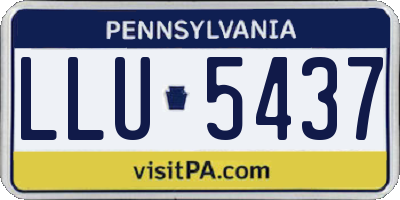 PA license plate LLU5437
