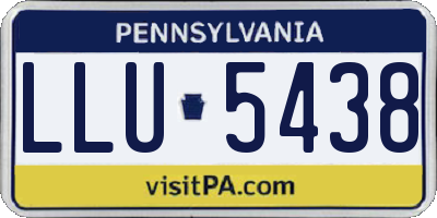 PA license plate LLU5438