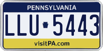 PA license plate LLU5443