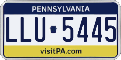 PA license plate LLU5445