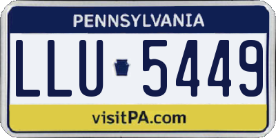 PA license plate LLU5449