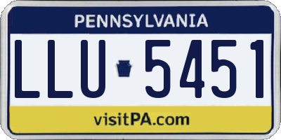 PA license plate LLU5451