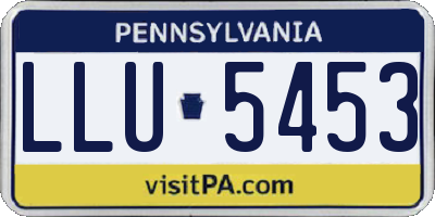 PA license plate LLU5453