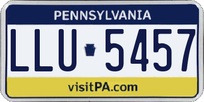 PA license plate LLU5457