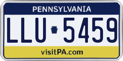 PA license plate LLU5459