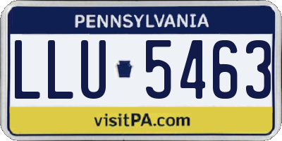 PA license plate LLU5463