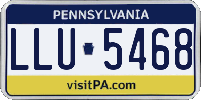 PA license plate LLU5468
