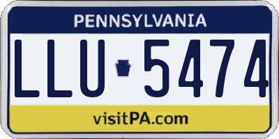 PA license plate LLU5474
