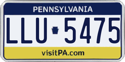 PA license plate LLU5475