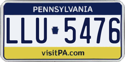 PA license plate LLU5476