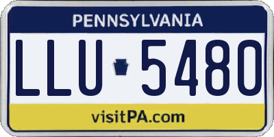 PA license plate LLU5480