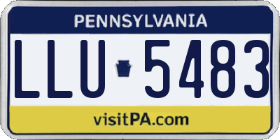 PA license plate LLU5483