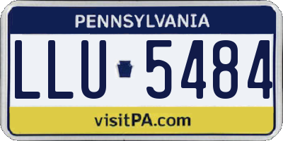 PA license plate LLU5484