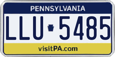 PA license plate LLU5485