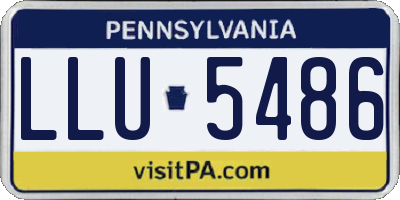 PA license plate LLU5486