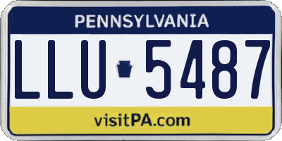 PA license plate LLU5487