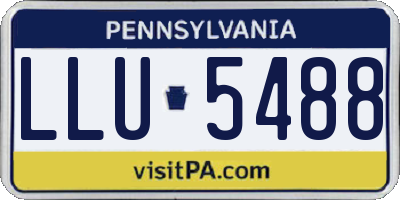 PA license plate LLU5488