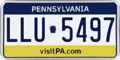 PA license plate LLU5497