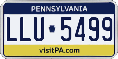 PA license plate LLU5499