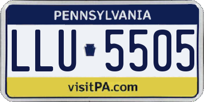 PA license plate LLU5505