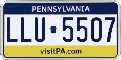 PA license plate LLU5507