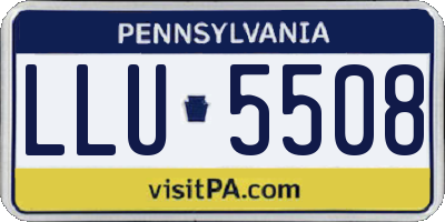 PA license plate LLU5508