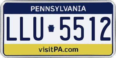 PA license plate LLU5512