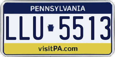 PA license plate LLU5513