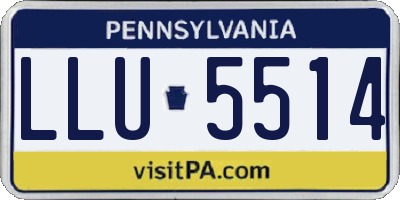 PA license plate LLU5514