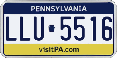 PA license plate LLU5516